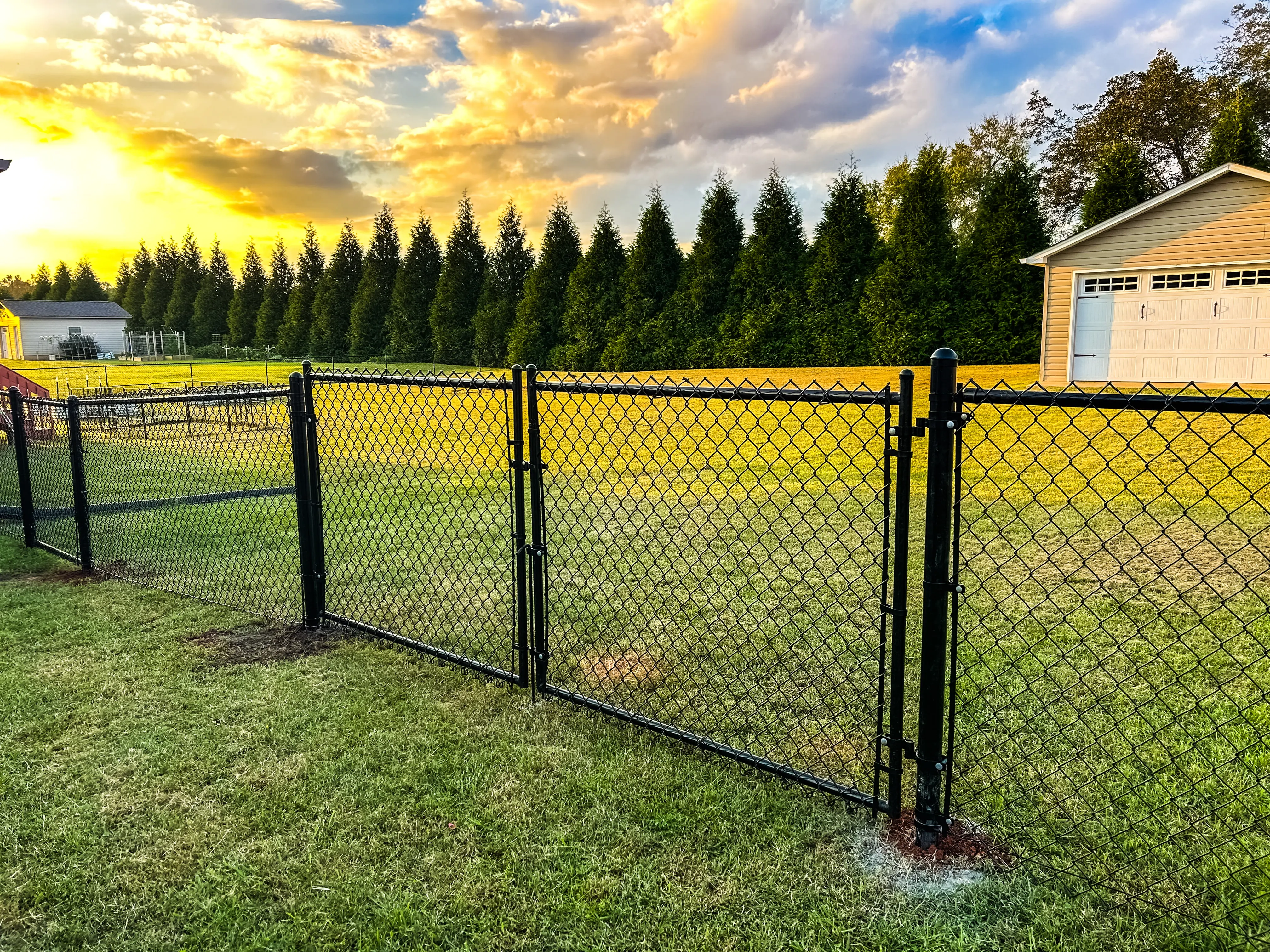Chain link fence